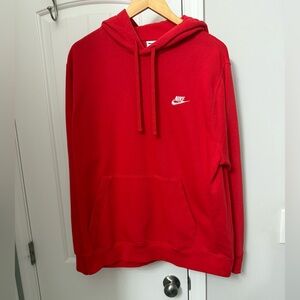 Nike Red Hoodie Sweatshirt Bold Athletic